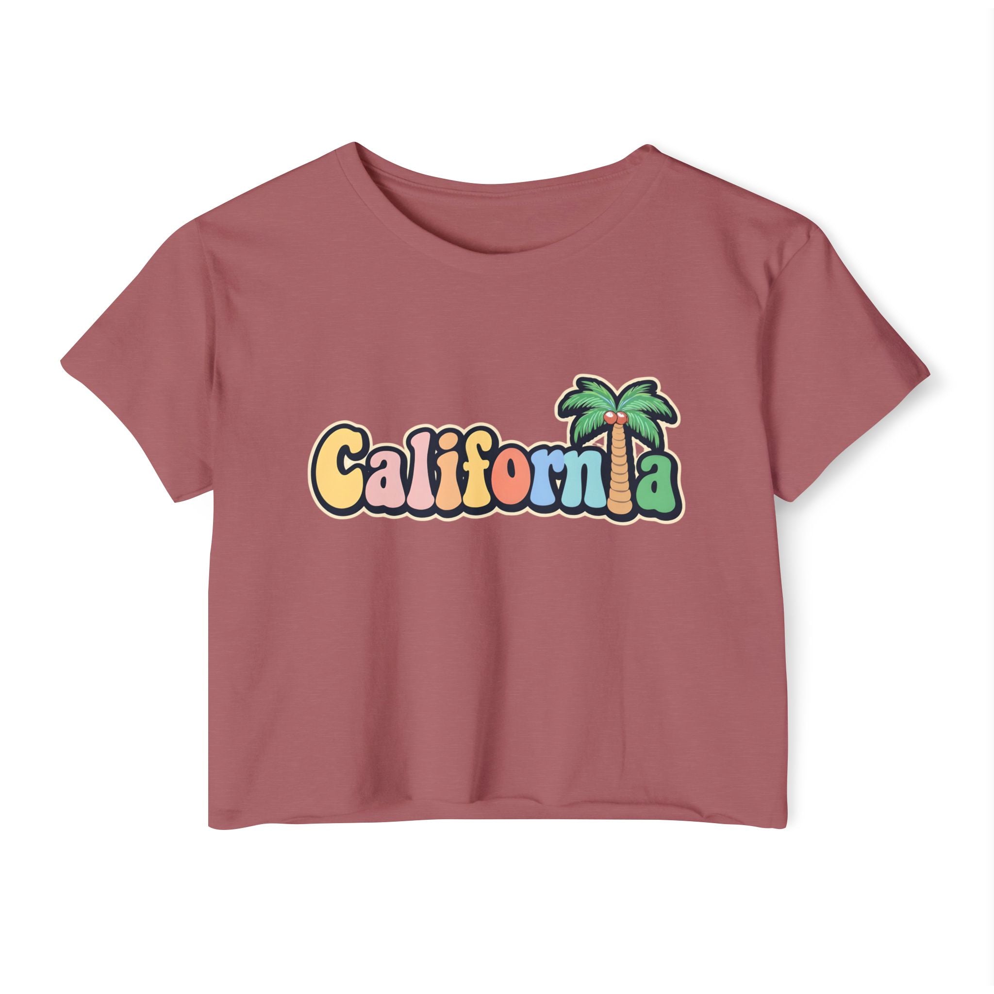 California Palm Tree Cropped Tee