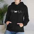 White Cat Heartbeat Hoodie