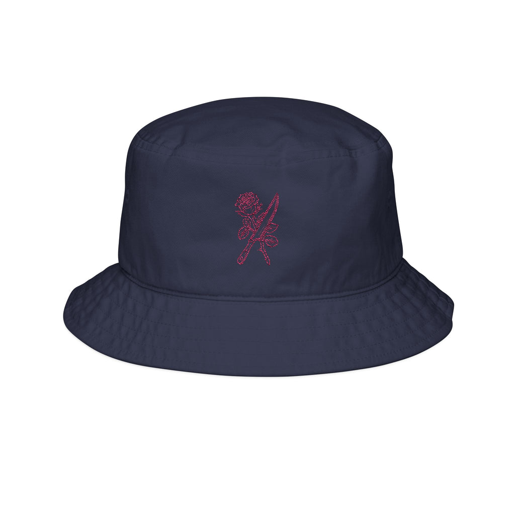 Rose & Knife Embroidered Bucket Hat