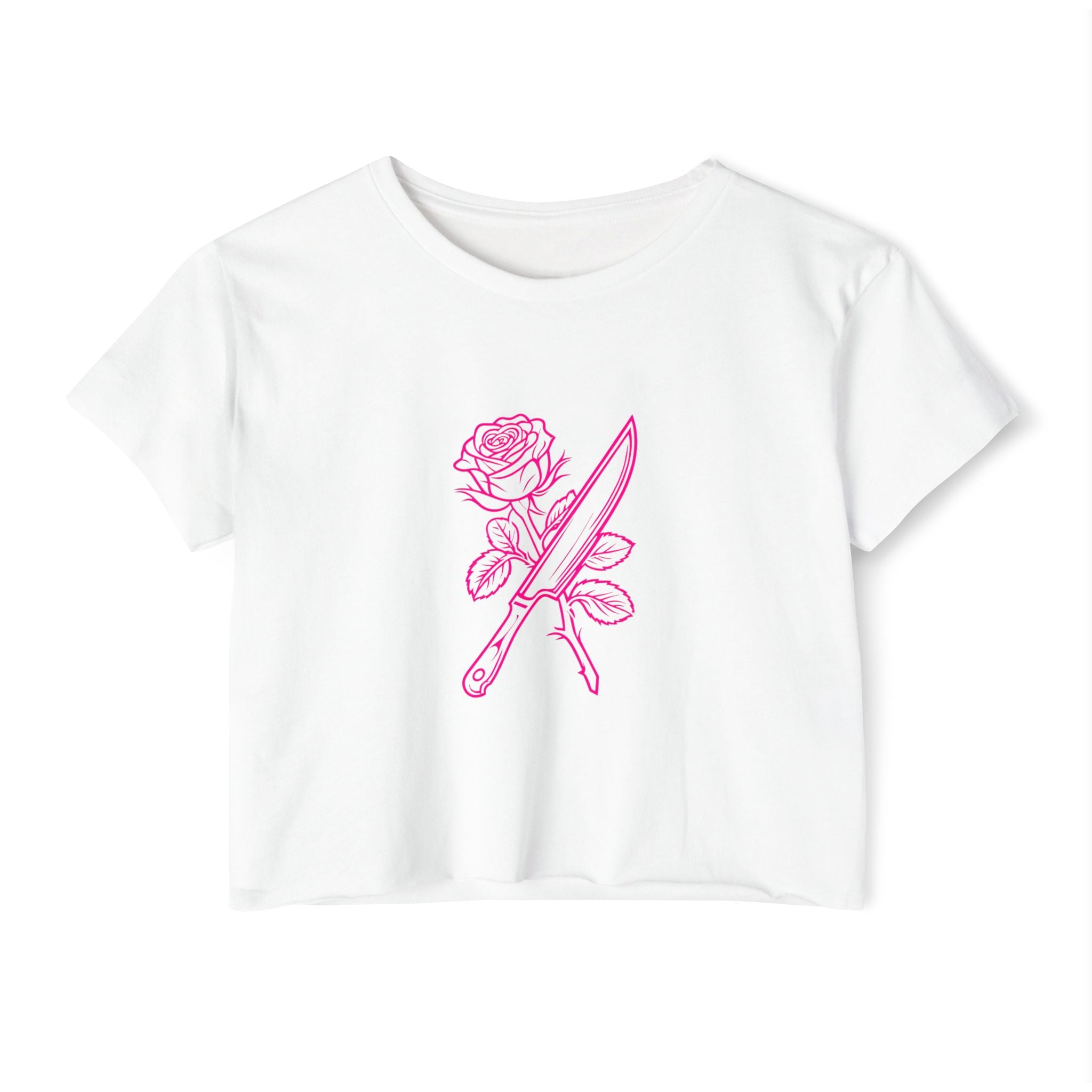Rose & Knife Cropped Tee
