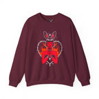 Edgy Bunny Heart Crewneck Sweatshirt