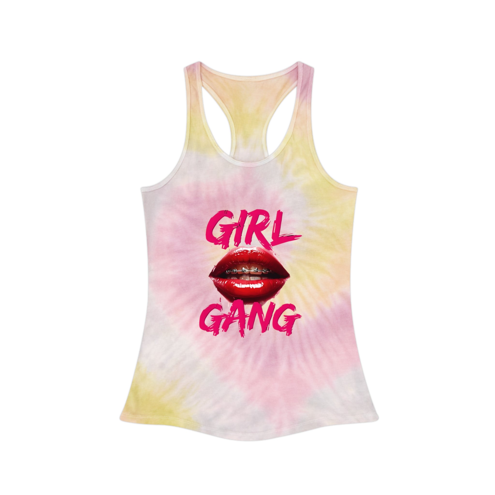 "Girl Gang" Tie-Dye Racerback Tank
