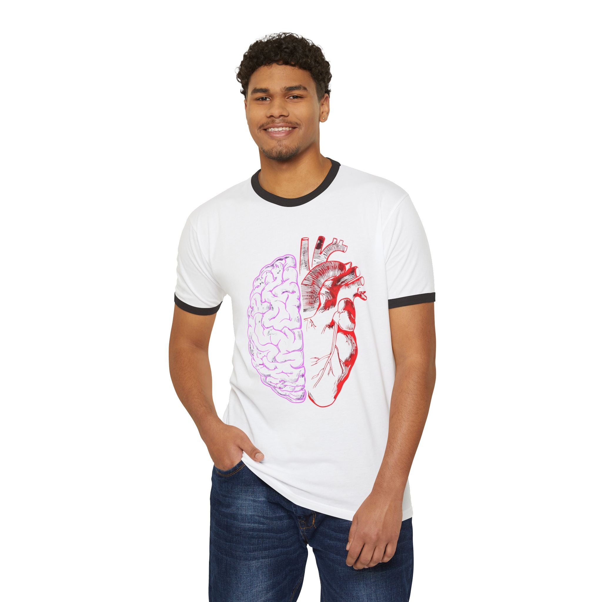 Heart & Brain Ringer Tee