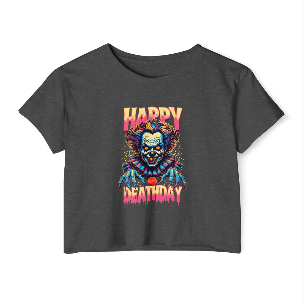 "Happy Deathday" Clown Cropped Tee