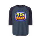 90s Baby Three Quarter Sleeve Raglan T-Shirt
