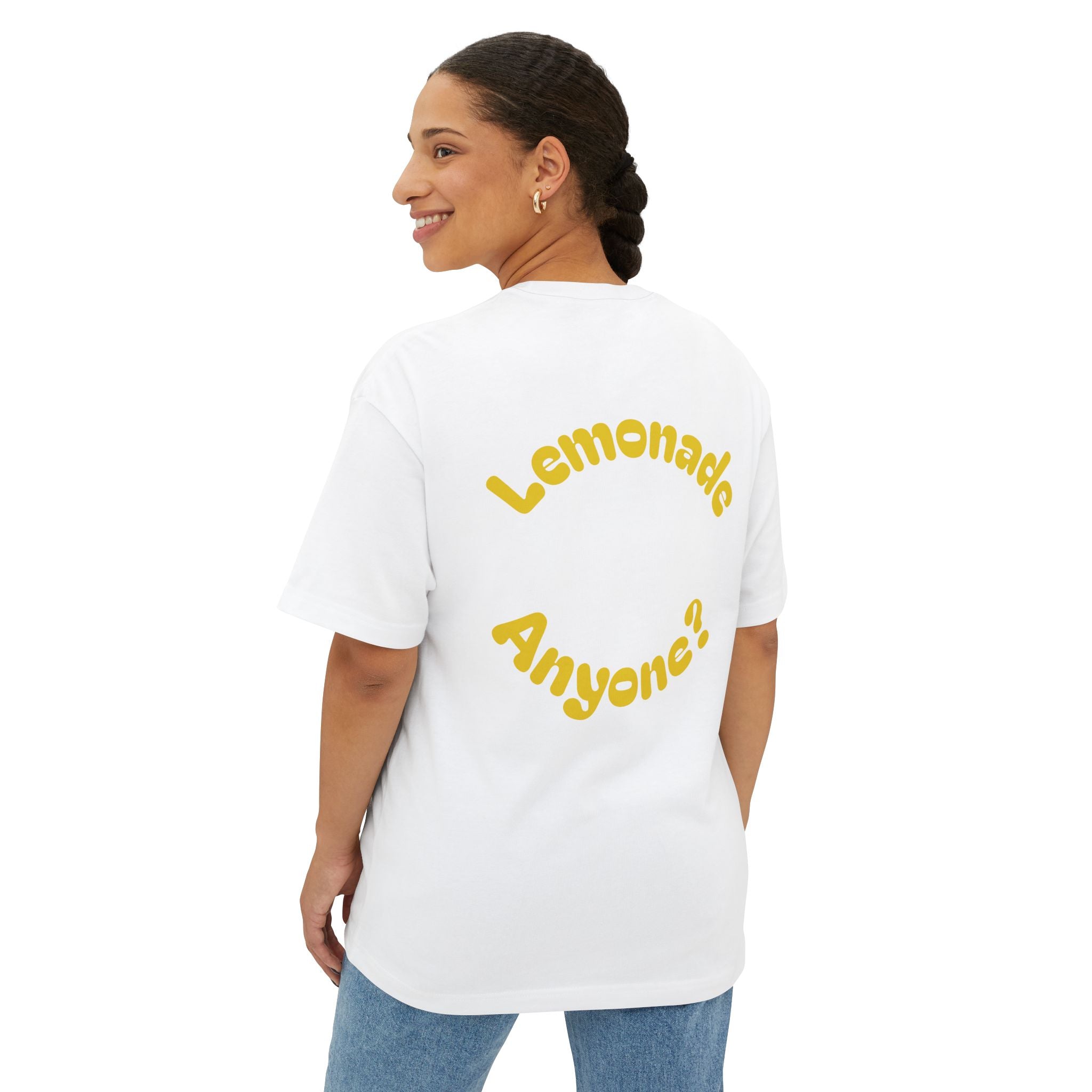 Humorous Oversized Tee - Squeeze Me, Lemonade Anyone?