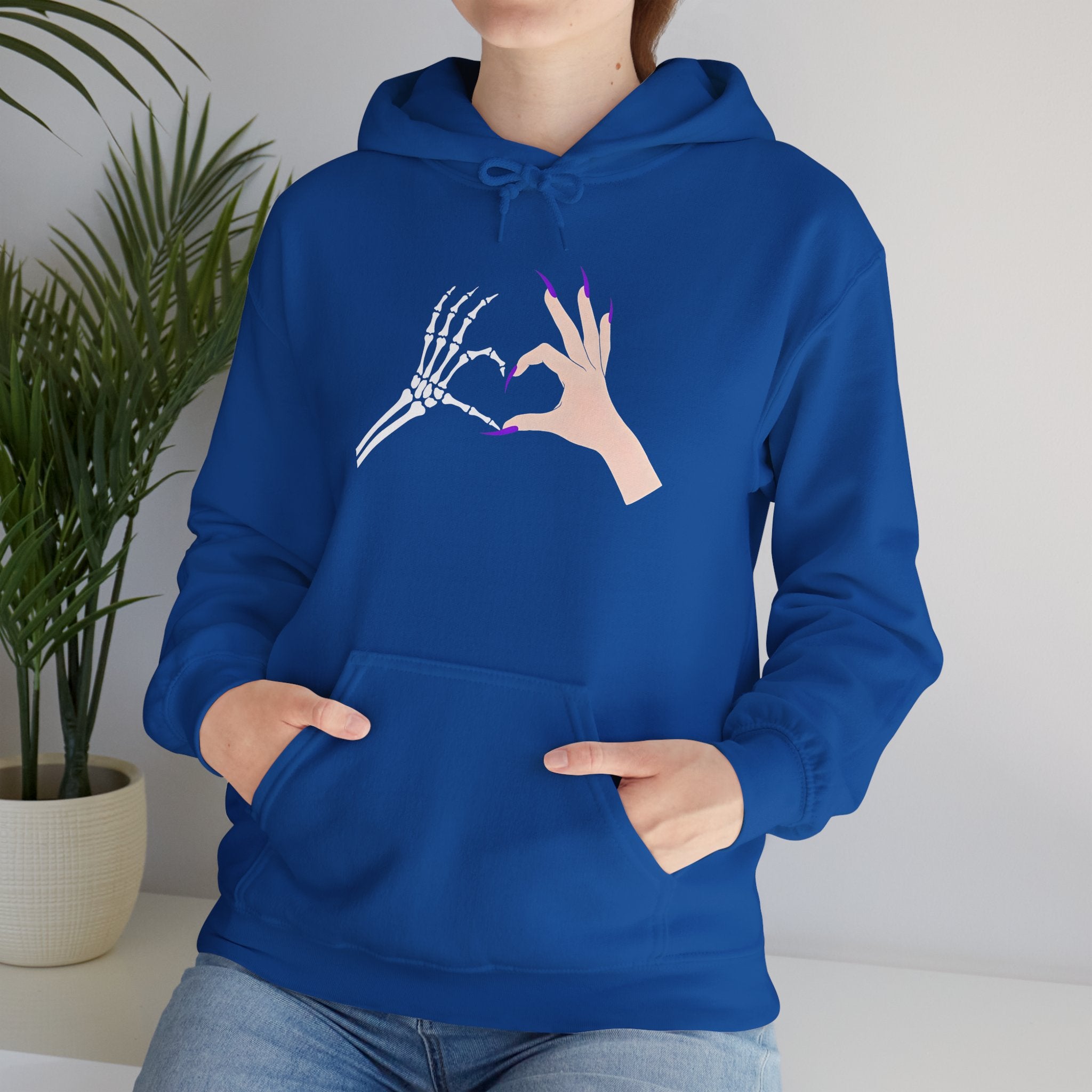 Skeleton Hand Heart Hoodie