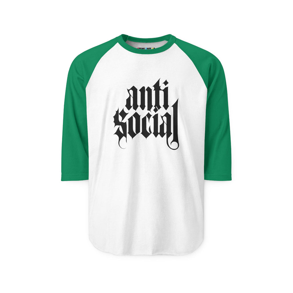 Anti-Social Three-Quarter Sleeve Raglan Shirt