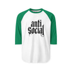Anti-Social Three-Quarter Sleeve Raglan Shirt