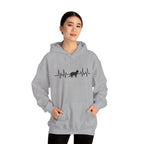 Black Cat Heartbeat Hoodie