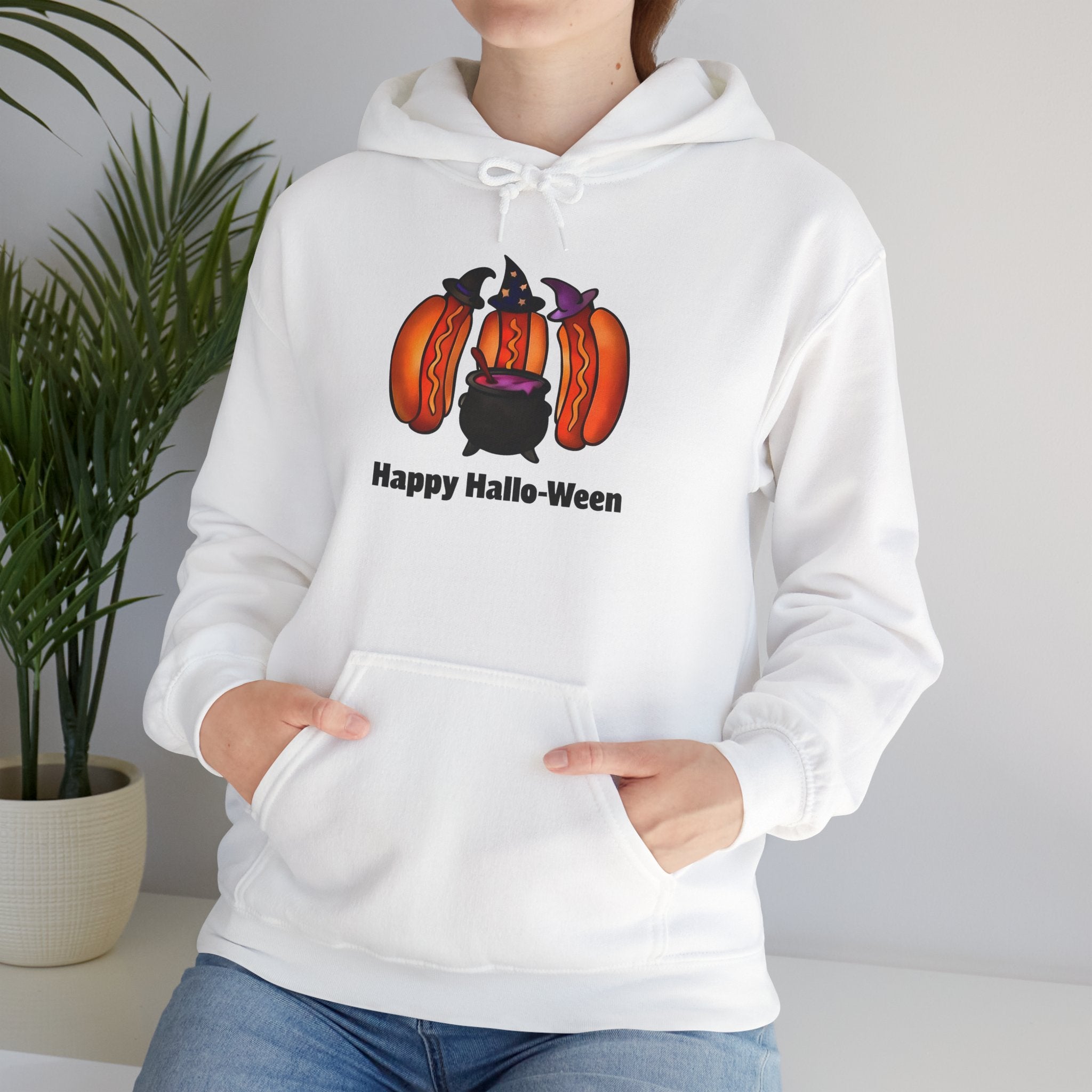 "Happy Hallo-Ween" Hotdog Witches Hoodie