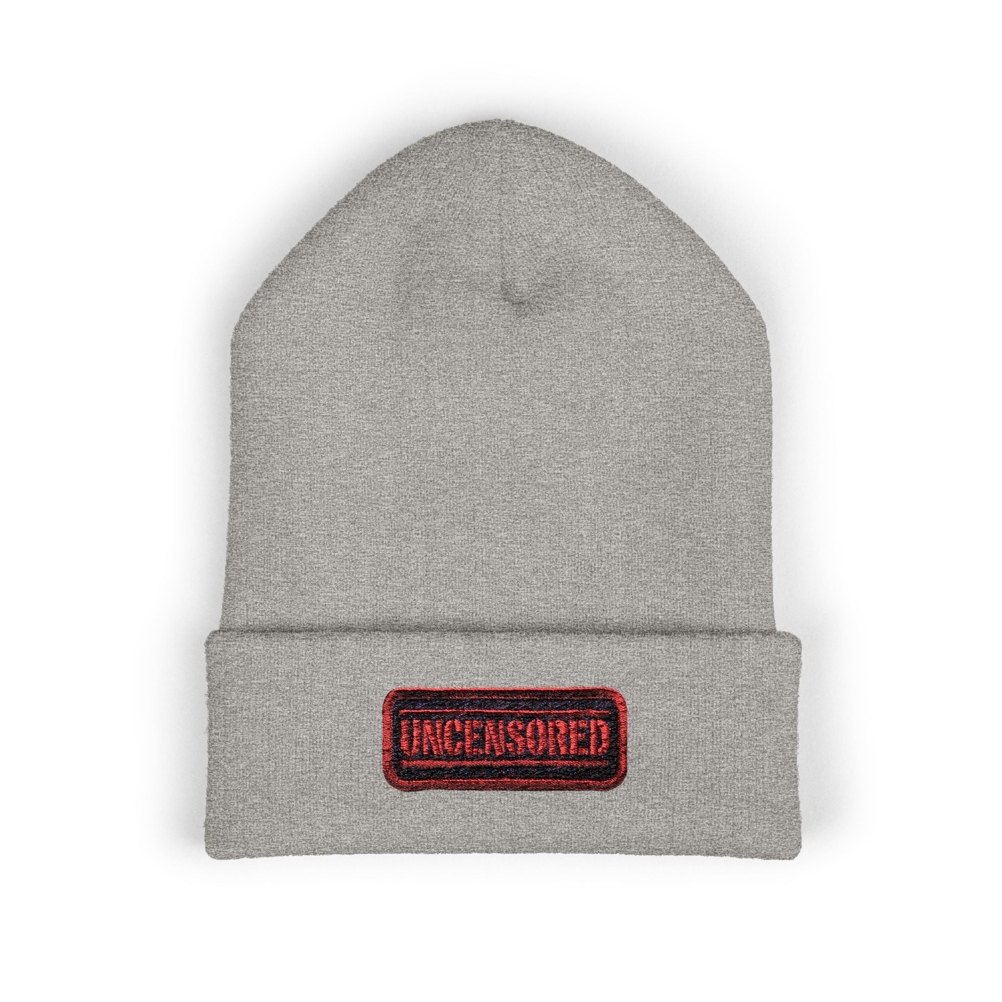 Classic Cuffed Beanie with Uncensored Embroidered Design