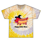 "Happy Hallo-Ween" Hotdog Costume Tie-Dye Tee
