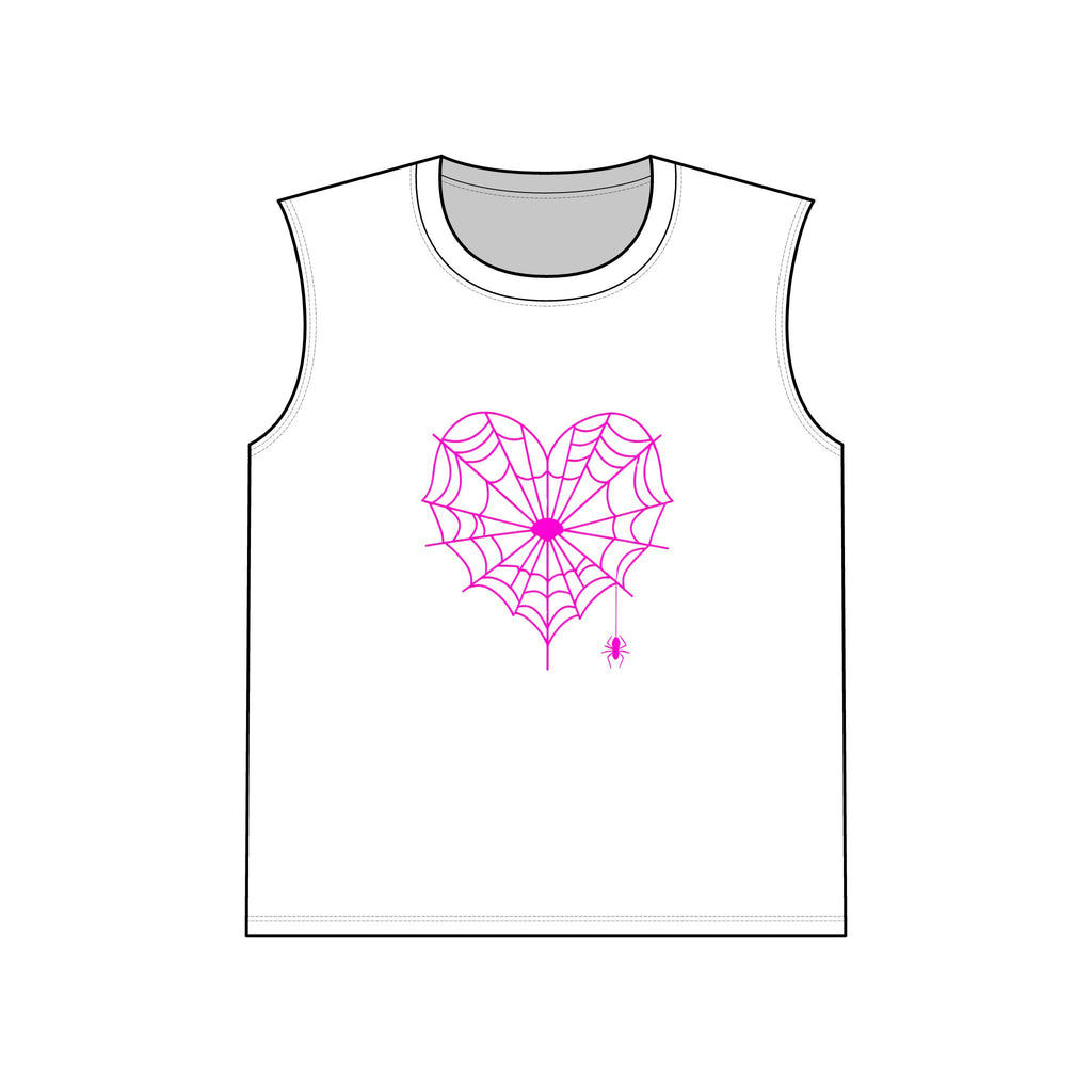 Spiderweb Heart Muscle Tank