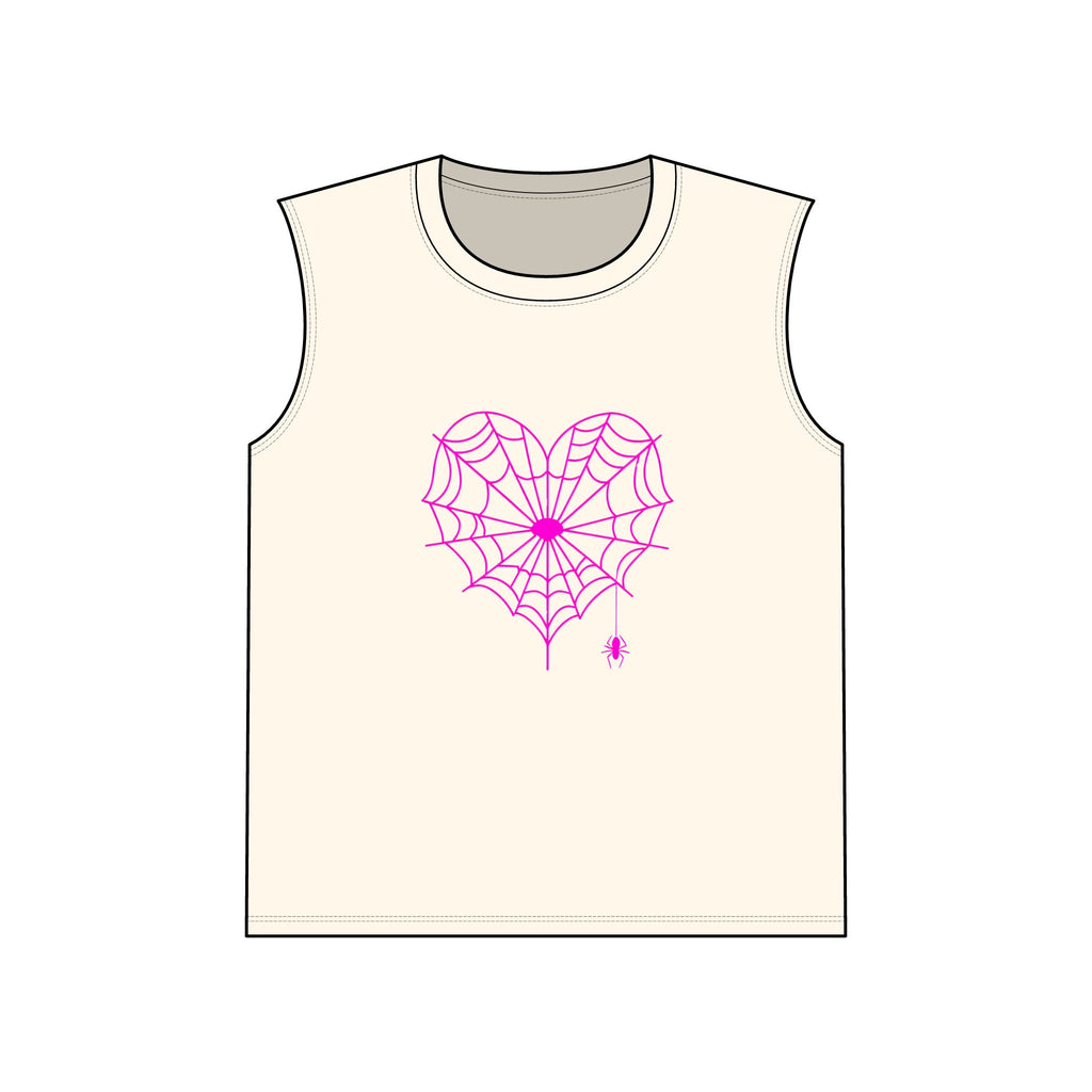 Spiderweb Heart Muscle Tank