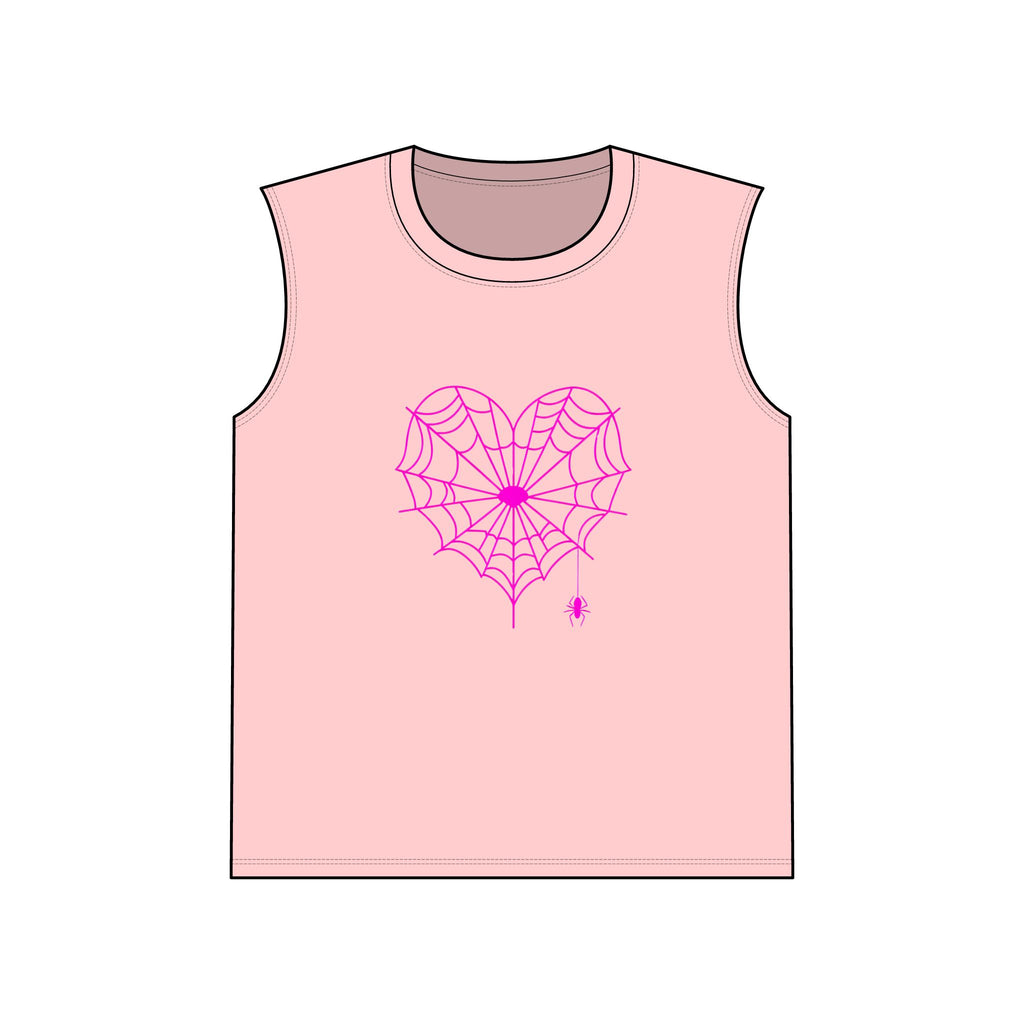 Spiderweb Heart Muscle Tank