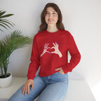 Skeleton Hand Heart Crewneck Sweatshirt