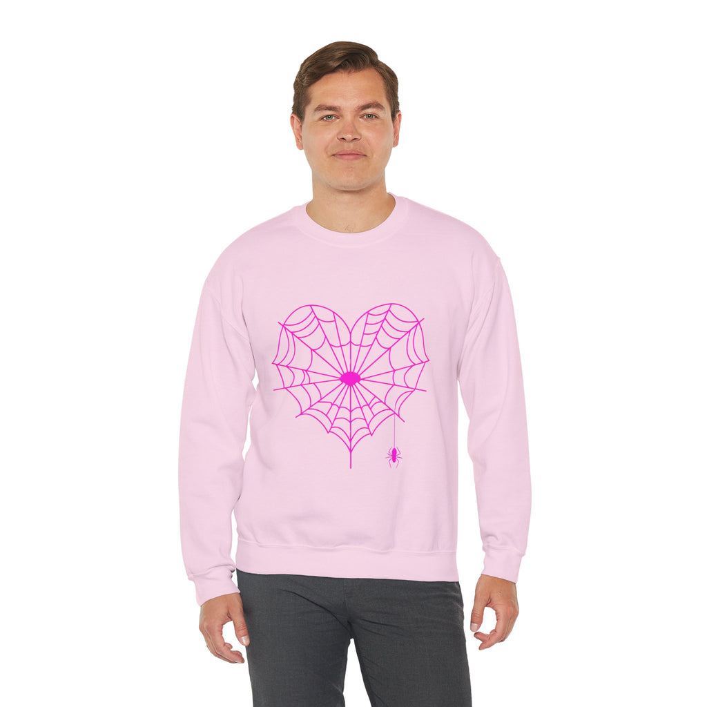 Spiderweb Heart Crewneck Sweatshirt