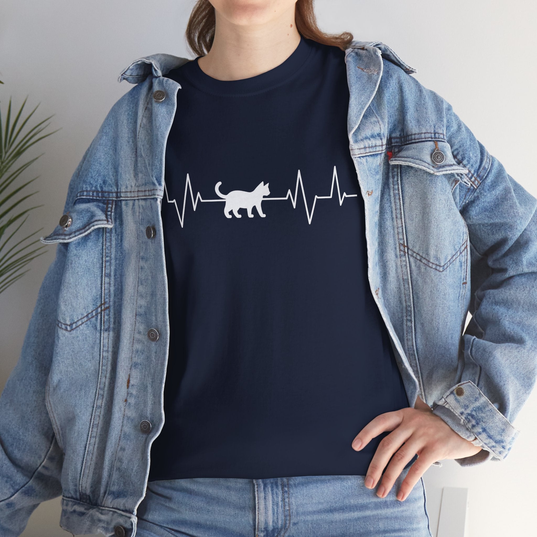 White Cat Heartbeat Tee