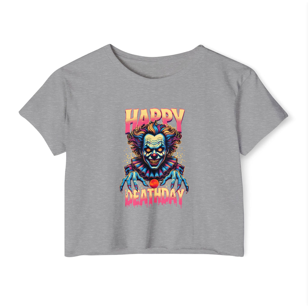 "Happy Deathday" Clown Cropped Tee