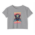 "Happy Deathday" Clown Cropped Tee