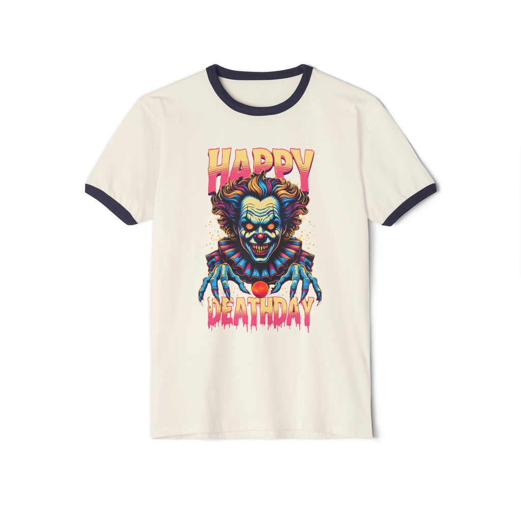 "Happy Deathday" Clown Ringer Tee