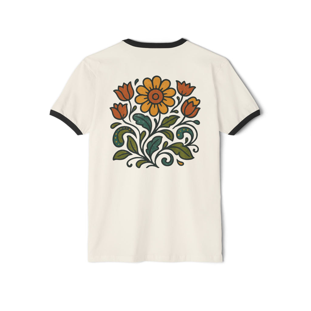 Retro Floral Ringer T-Shirt | Groovy