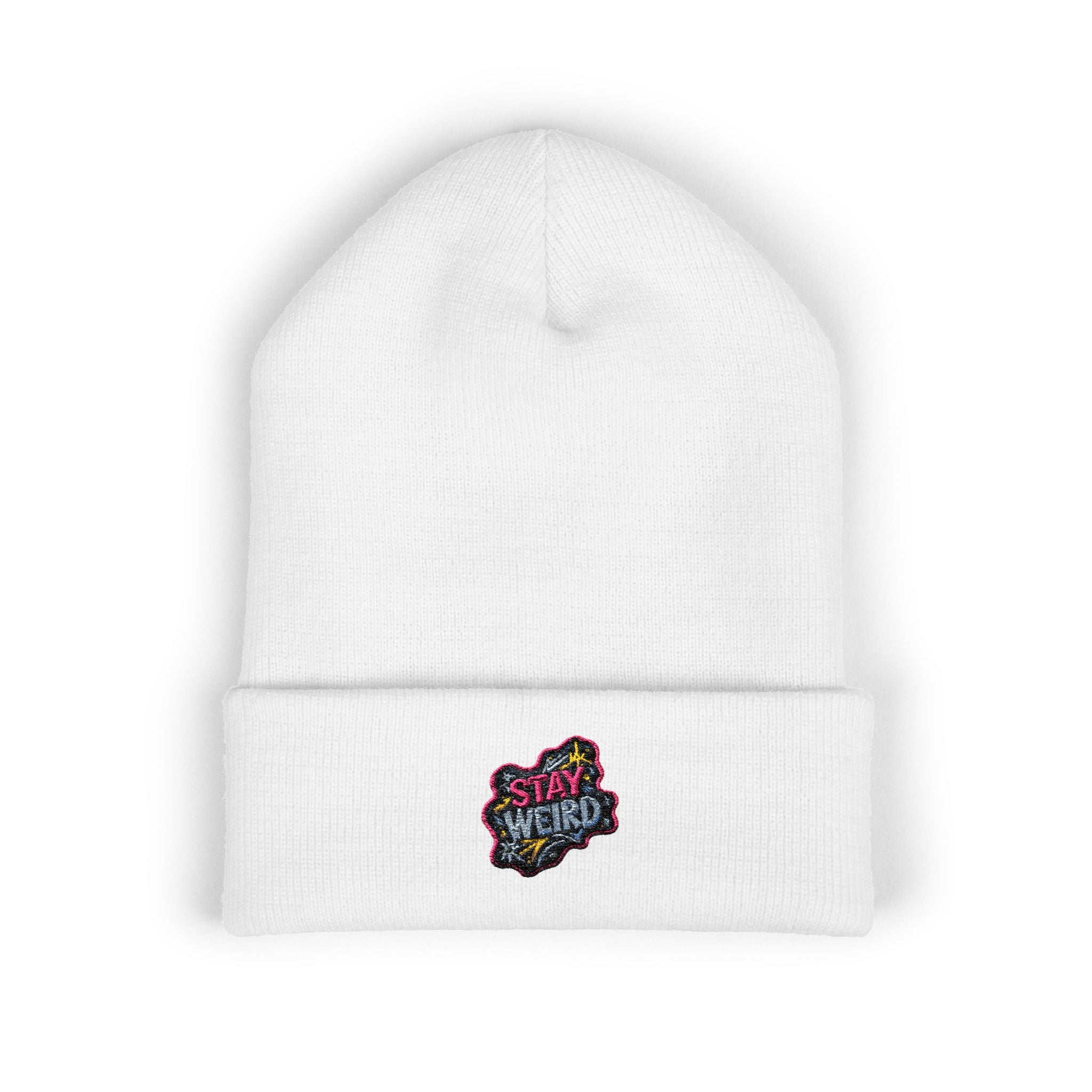 Embroidered Stay Weird Beanie