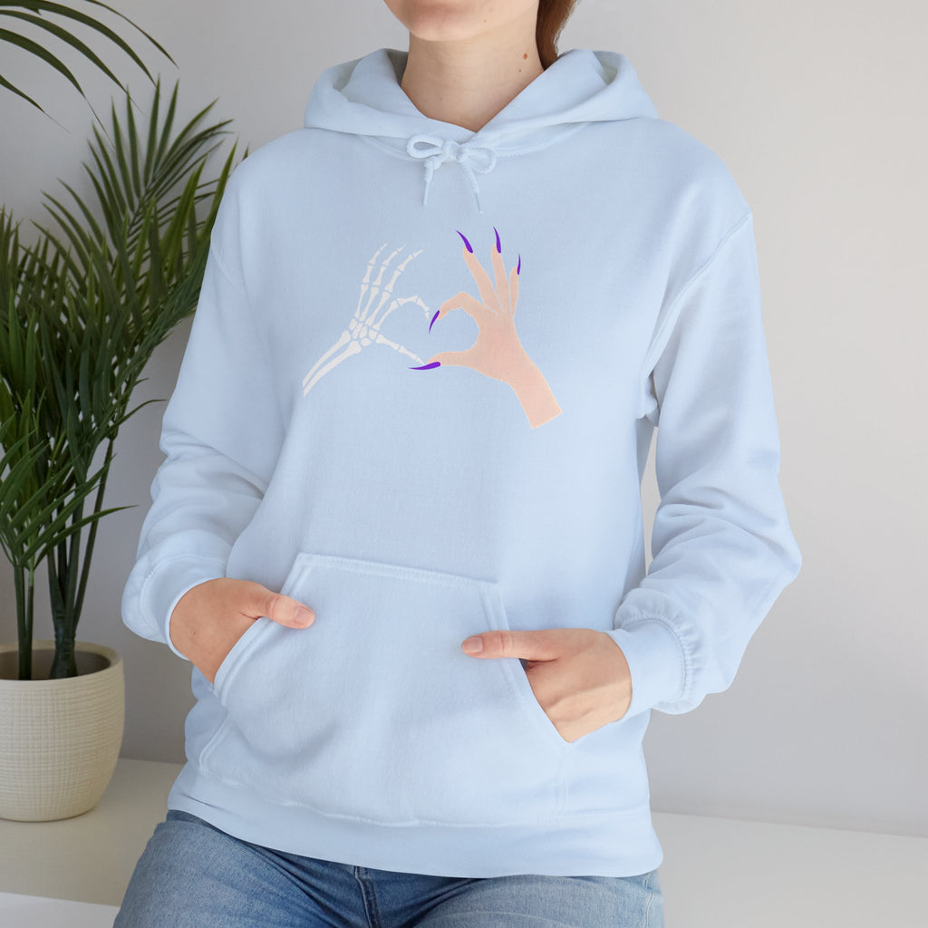 Skeleton Hand Heart Hoodie
