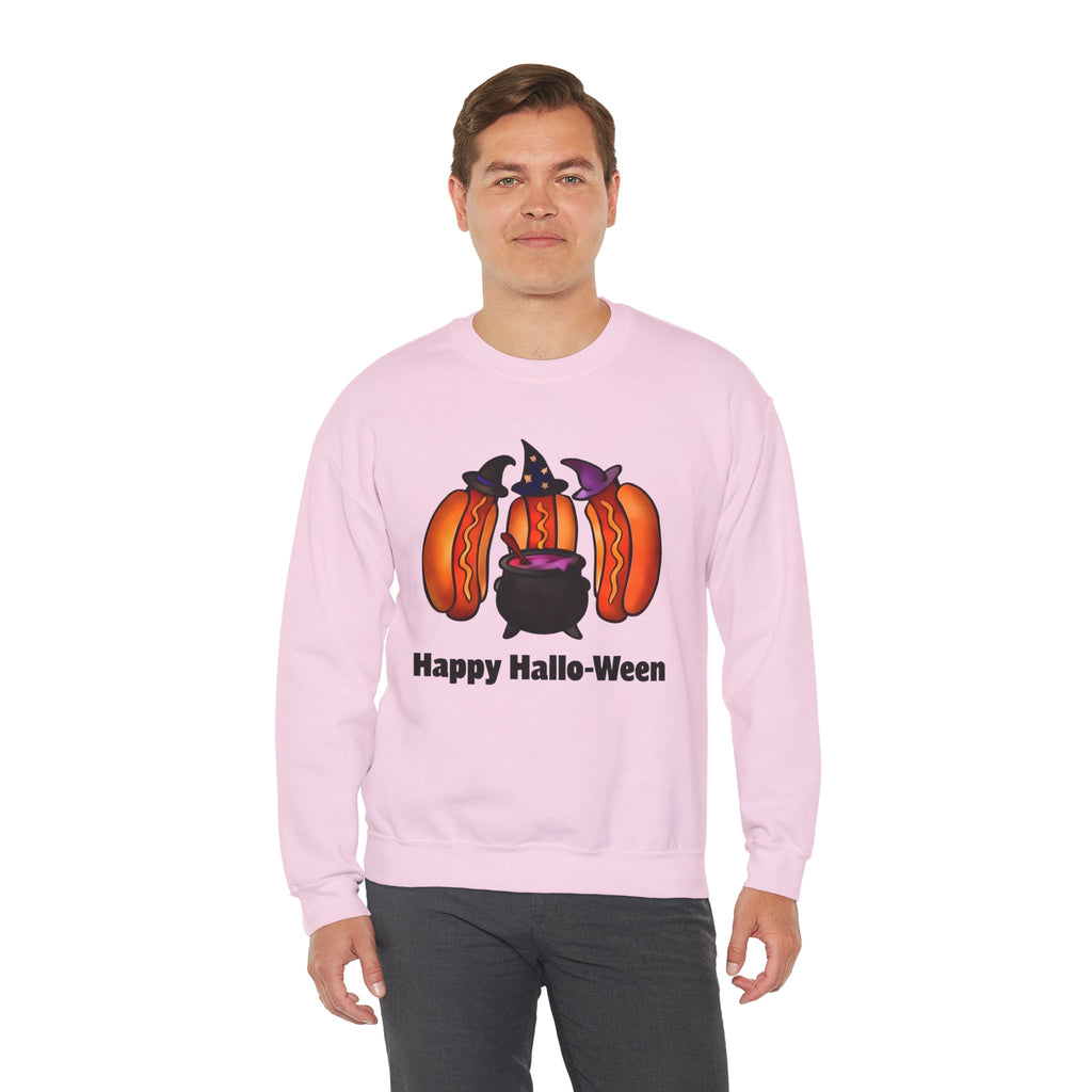 "Happy Hallo-Ween" Hotdog Witches Crewneck Sweatshirt