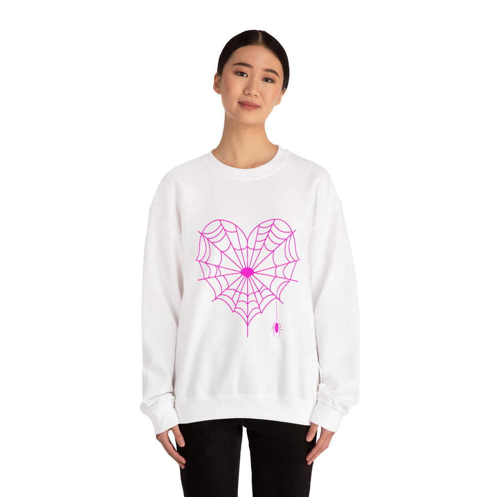 Spiderweb Heart Crewneck Sweatshirt