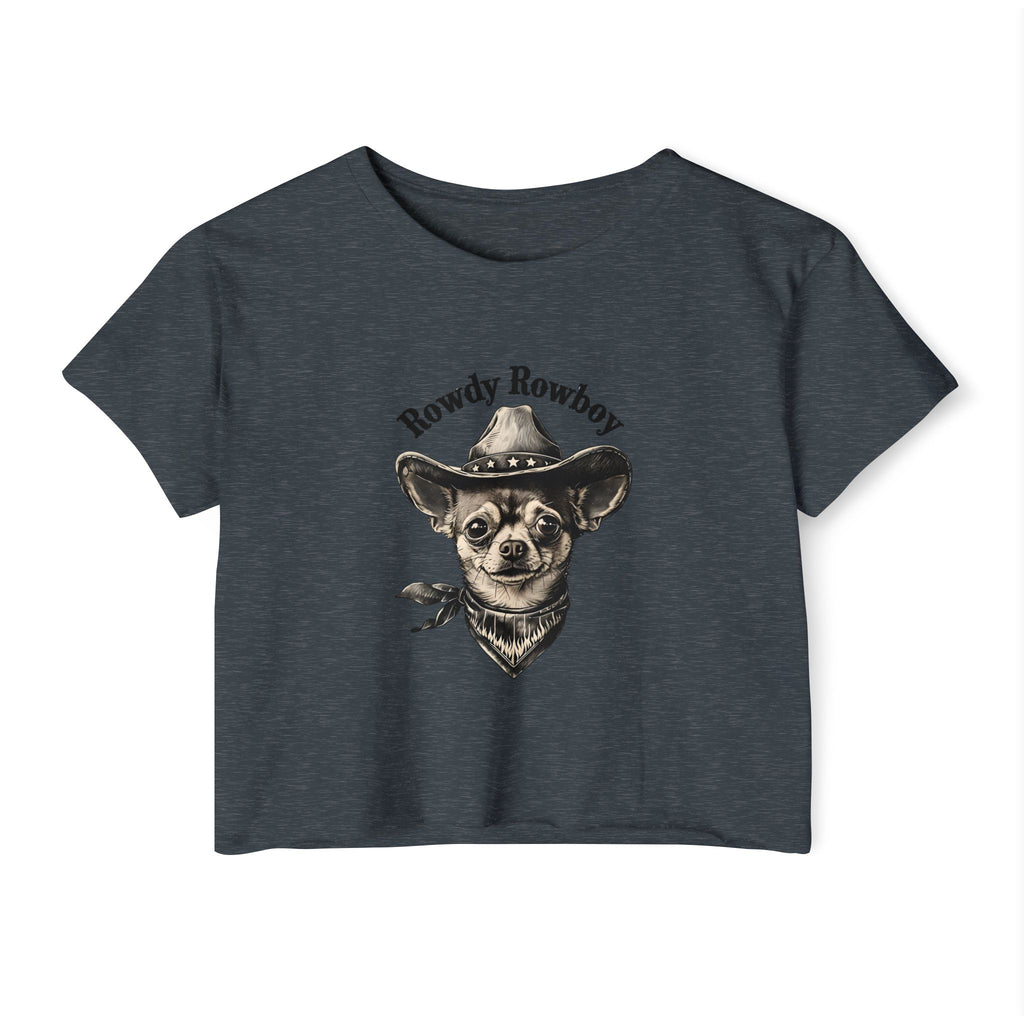 Crop Top with 'Rowdy Rowboy' Design