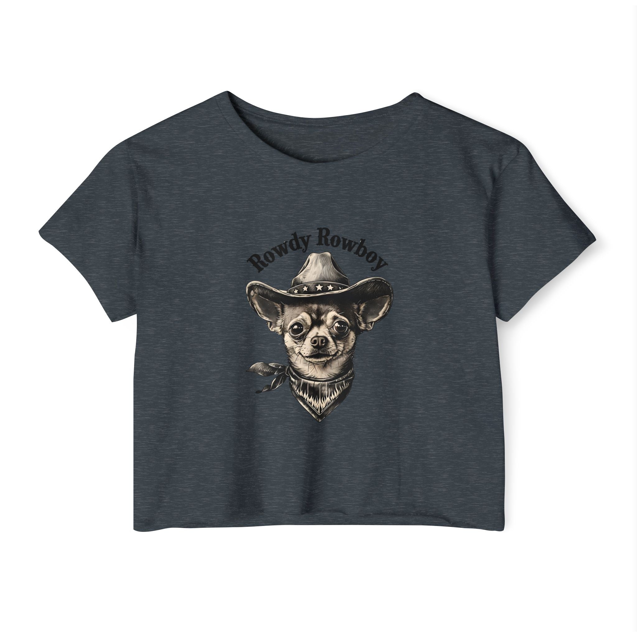 Crop Top with 'Rowdy Rowboy' Design