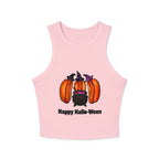 "Happy Hallo-Ween" Hotdog Witches Cropped Tank Top