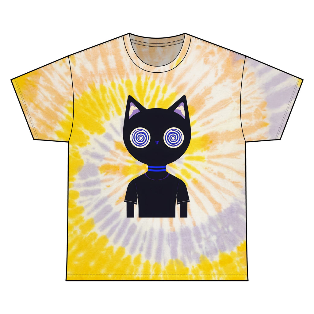 Colorful Tie Dye Cat Graphic Tee