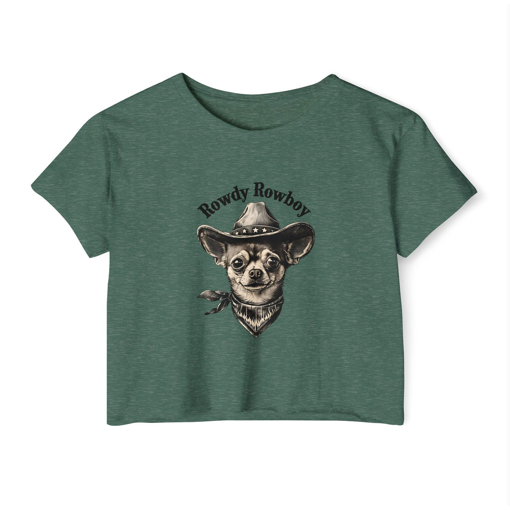 Crop Top with 'Rowdy Rowboy' Design