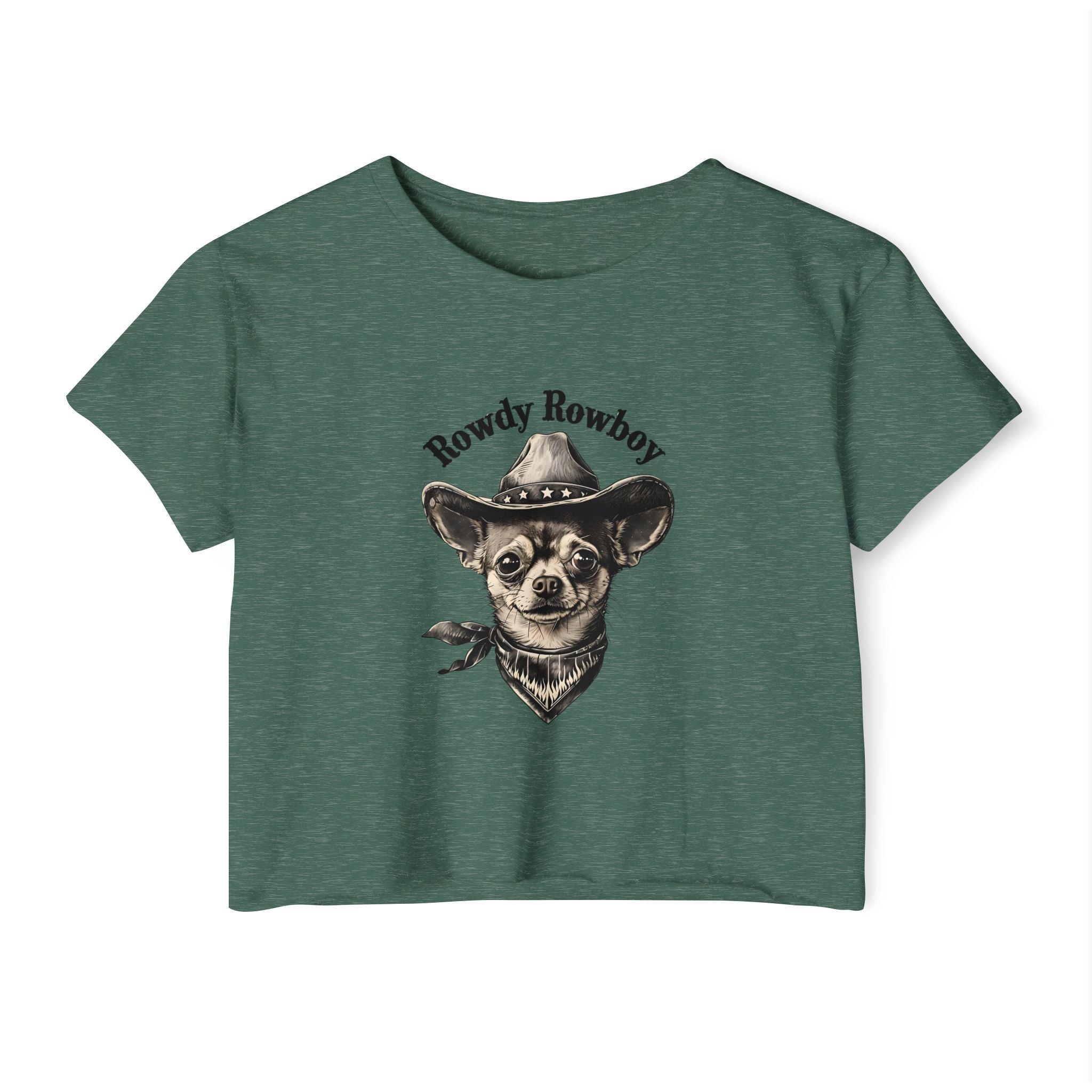 Crop Top with 'Rowdy Rowboy' Design