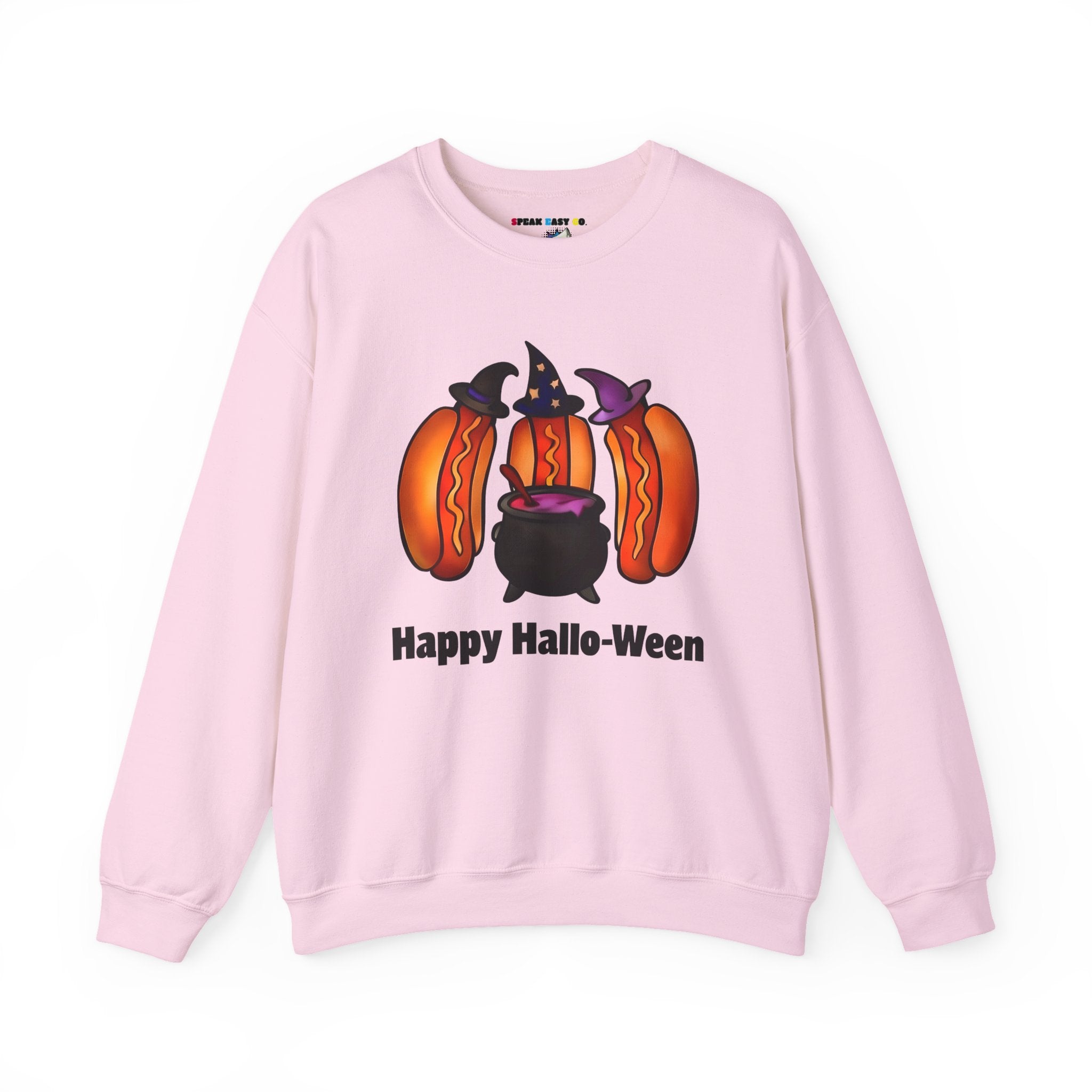 "Happy Hallo-Ween" Hotdog Witches Crewneck Sweatshirt