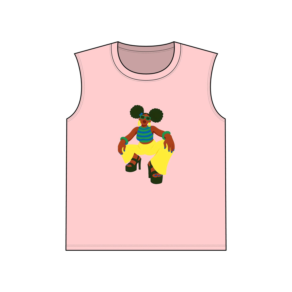 Afro Puffs Muscle Tank