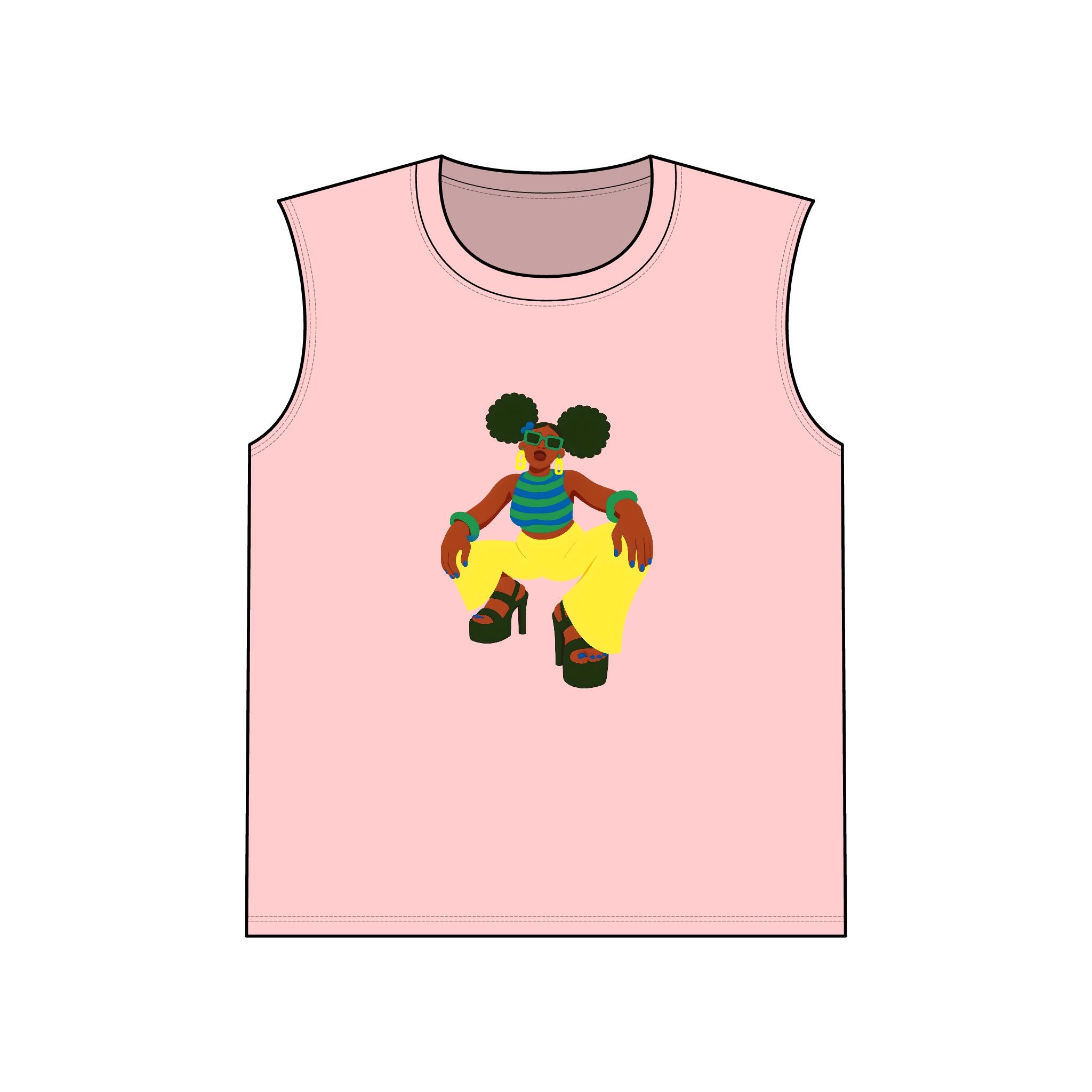 Afro Puffs Muscle Tank