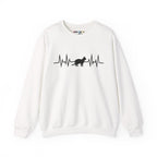 Black Cat Heartbeat Crewneck Sweatshirt