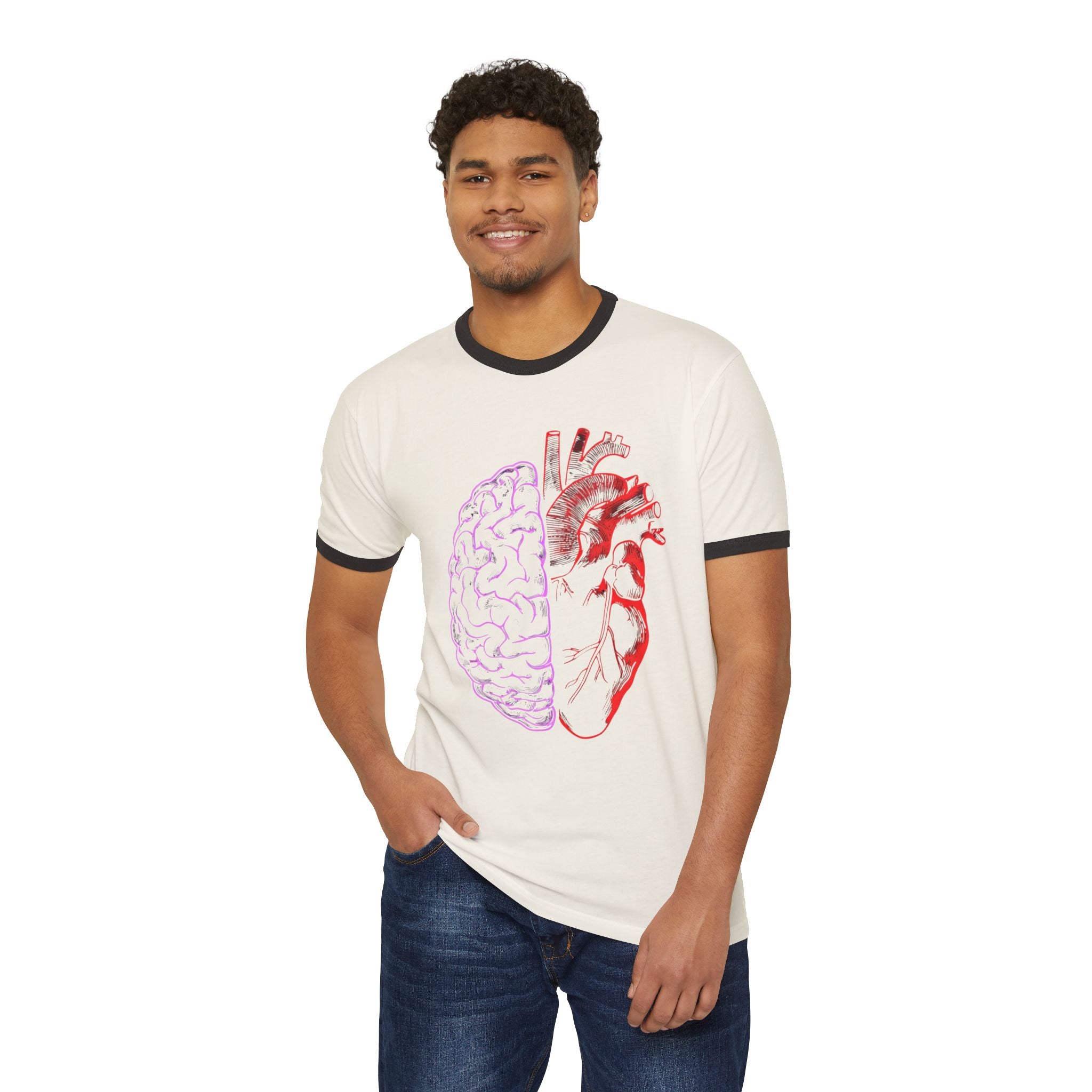 Heart & Brain Ringer Tee