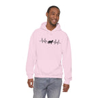 Black Cat Heartbeat Hoodie