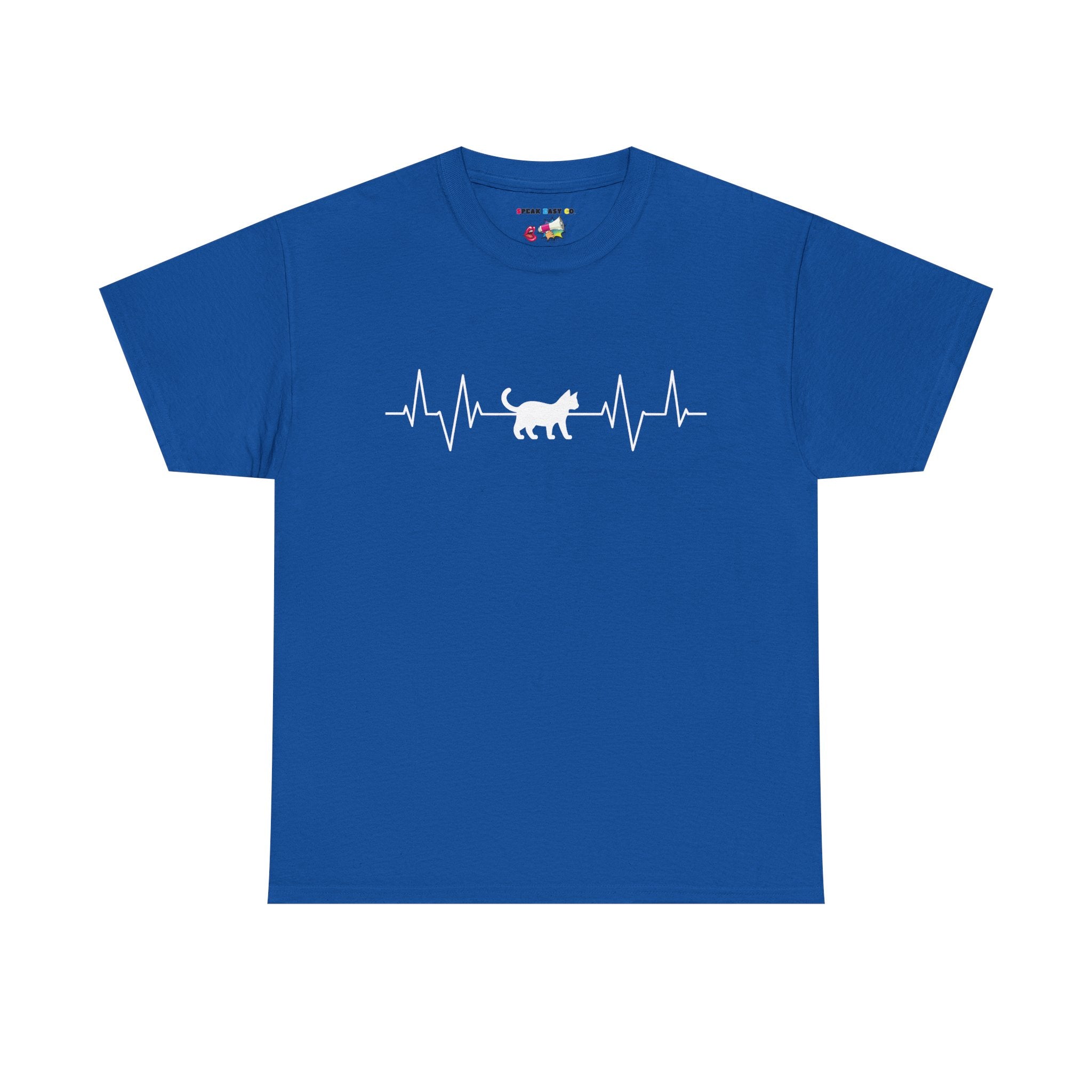 White Cat Heartbeat Tee