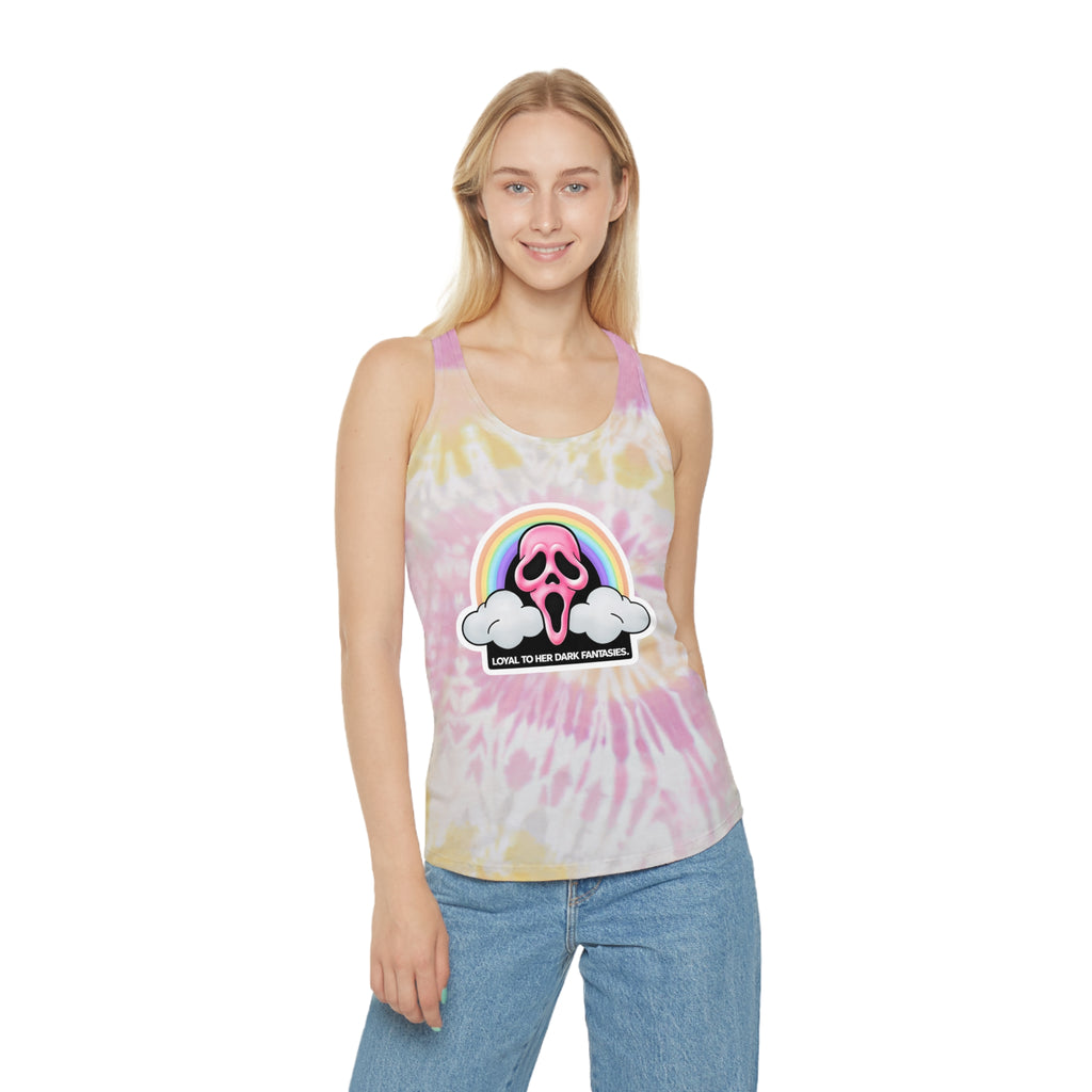 Ghostface Tie Dye Racerback Tank Top
