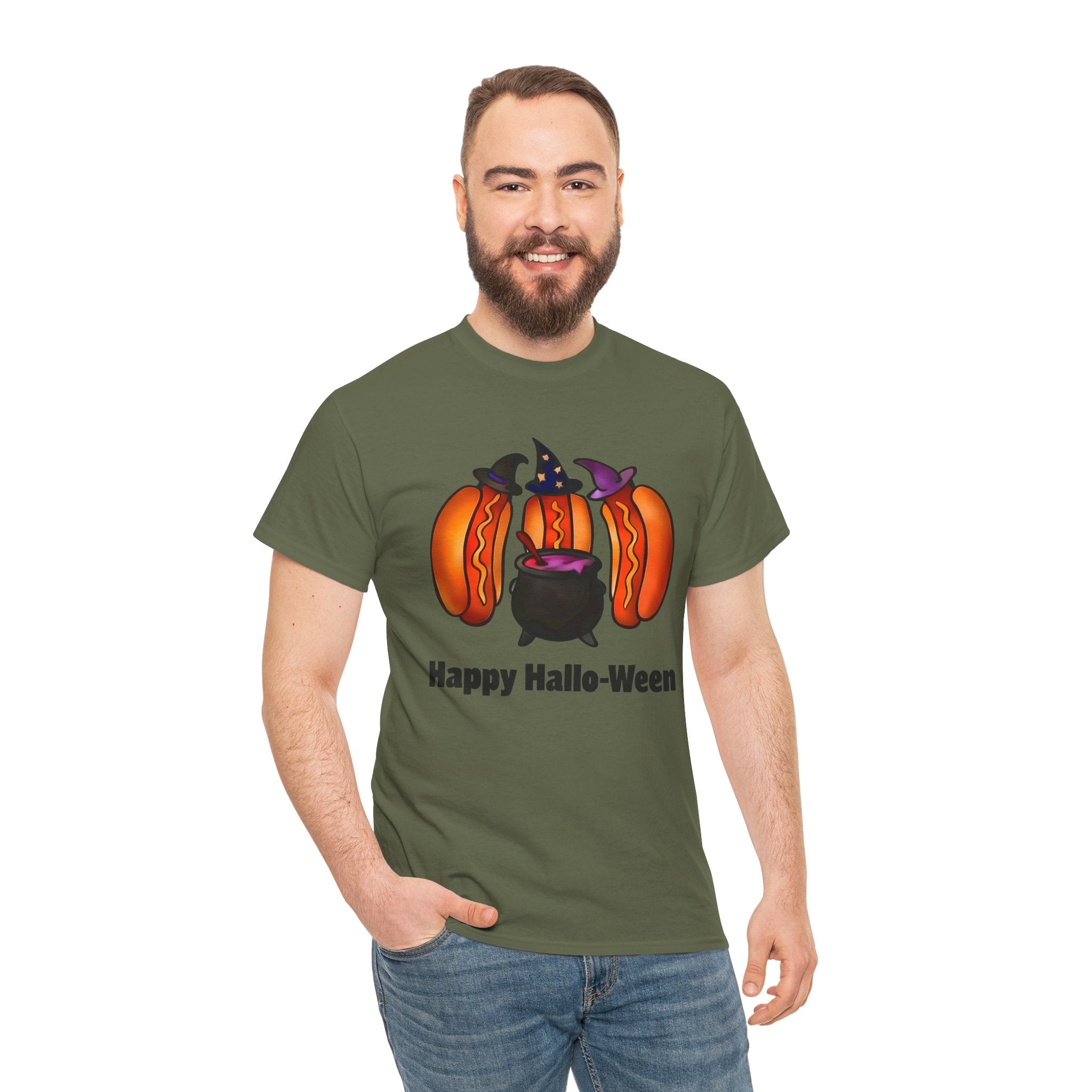 "Happy Hallo-Ween" Hotdog Witches Tee