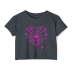Spiderweb Heart Cropped Tee