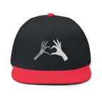 Skeleton Hand Heart Empowerment Flat Bill Cap