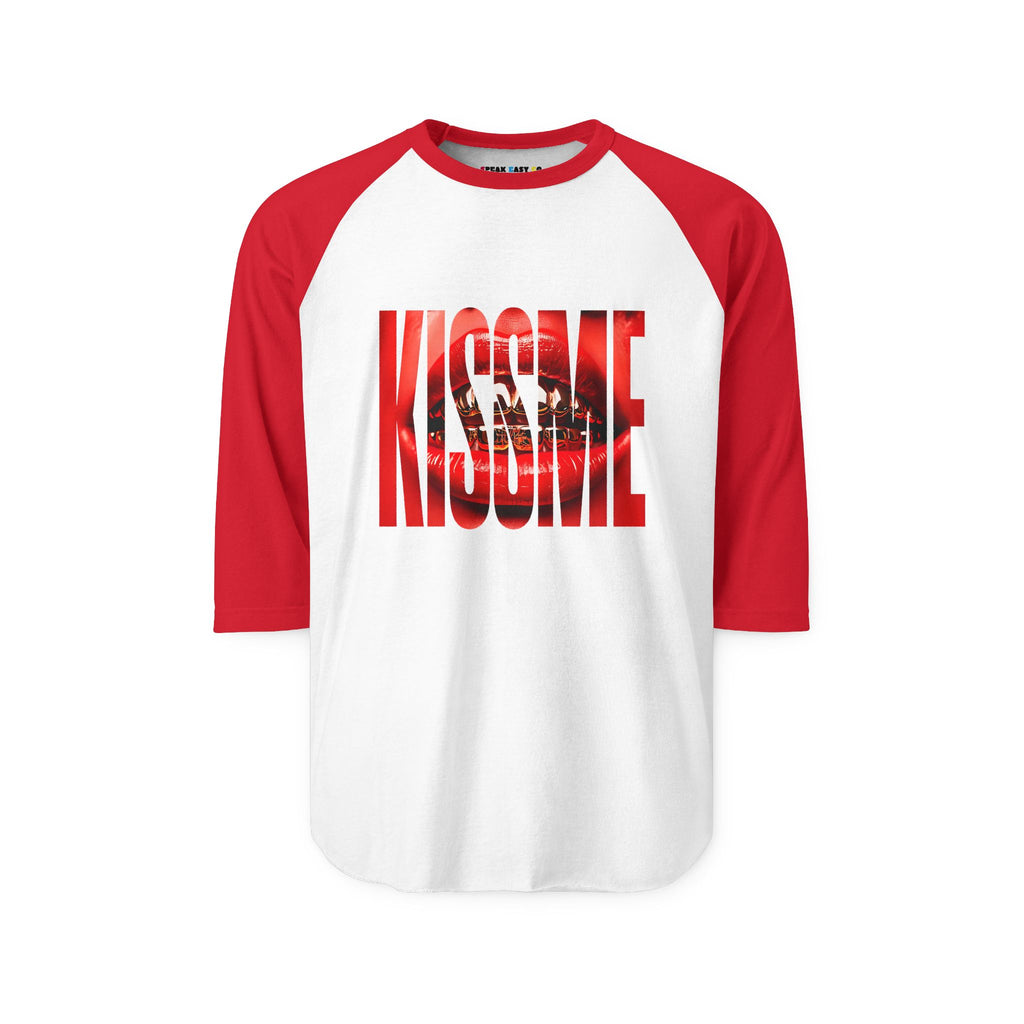 "Kiss Me" 3/4th Sleeve Raglan Shirt