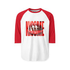 "Kiss Me" 3/4th Sleeve Raglan Shirt